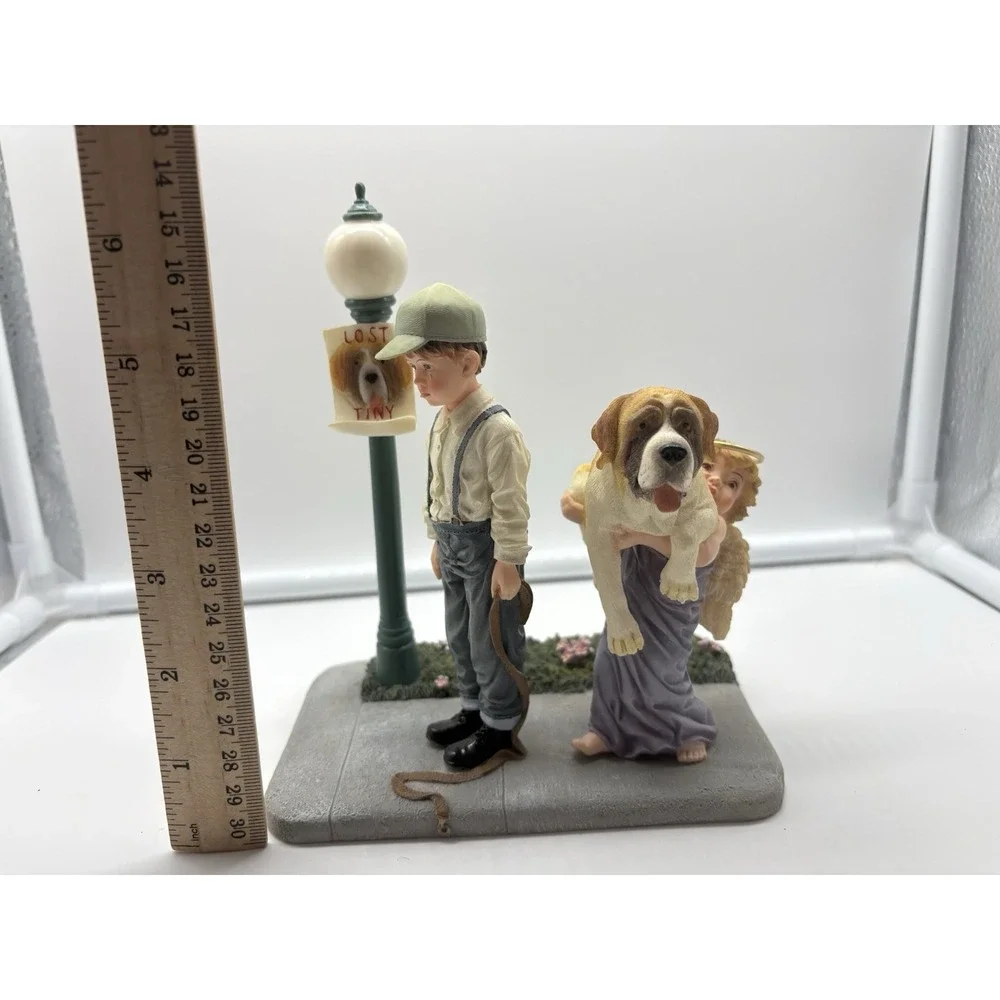 VTG Prayers & Promises Lost and Found Dog Angel Figurine 2001 Retired Demdaco